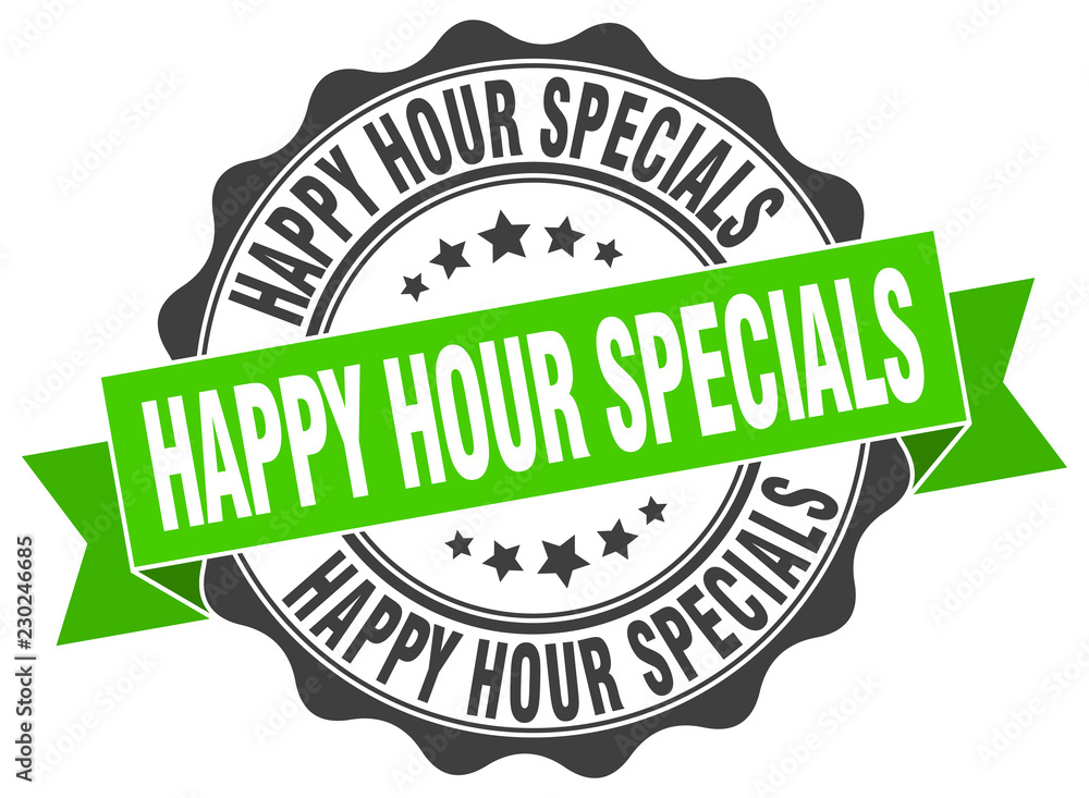 Fototapeta premium happy hour specials stamp. sign. seal