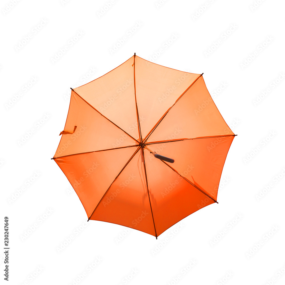 orange umbrella isolated on white background orange umbrella isolated on white background