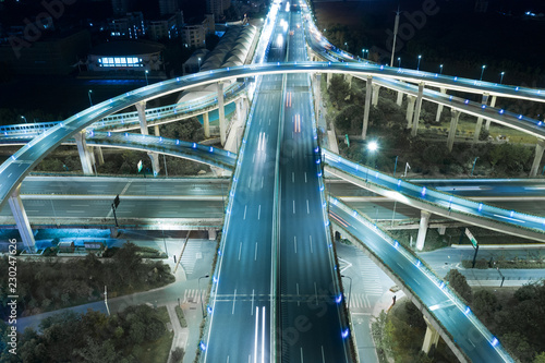 Highway transportation system highway interchange at mopac Expressway and highway 183 in Austin Texas USA summertime green road way interstate photo