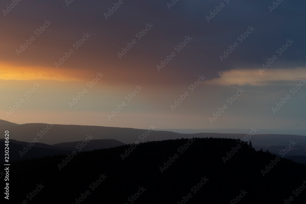 Abendhimmel im Elsass, Odilienberg Abendhimmel im Elsass, Odilienberg