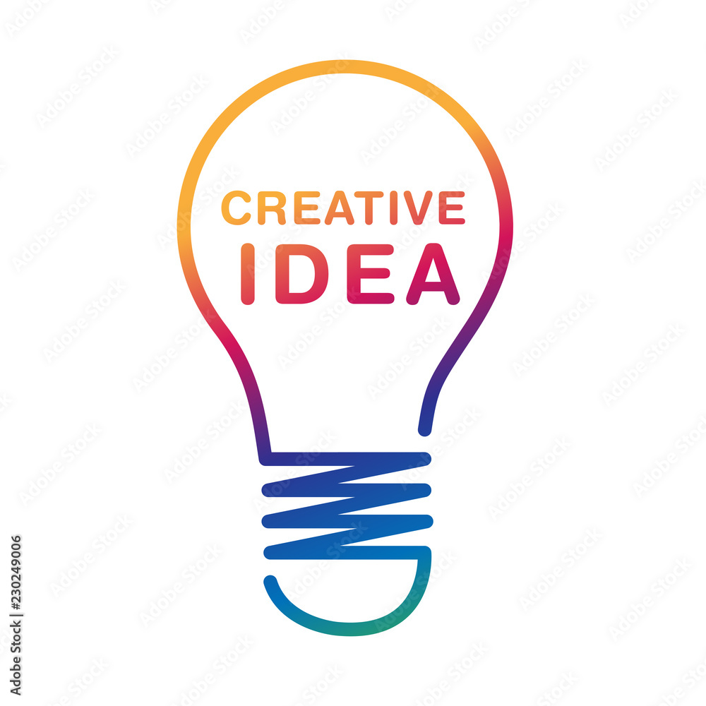 Creative idea concept with bulb Creative idea concept with bulb