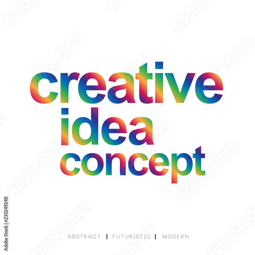 Simple modern colorful creative concept