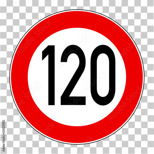 Verkehrsschild 120 Km/h