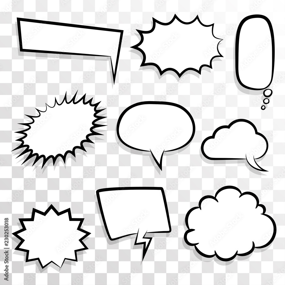 Empty set speech bubble comic text pop art Stock Vector | Adobe Stock
