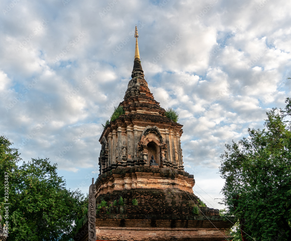 Ancient Stupa of Wat Lok Moli Chiangmai, Thailand