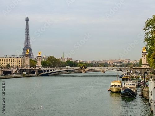 Paris in cloudy weather