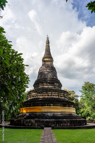 Old Stupa of Wat Phra Sing Ancient Temple of Chiangmai  Thailand of Wat Umong Ancient temple of Chiangmai