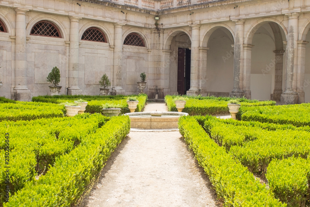 Fototapeta premium Garden of the National Palace of Mafra, Portugal