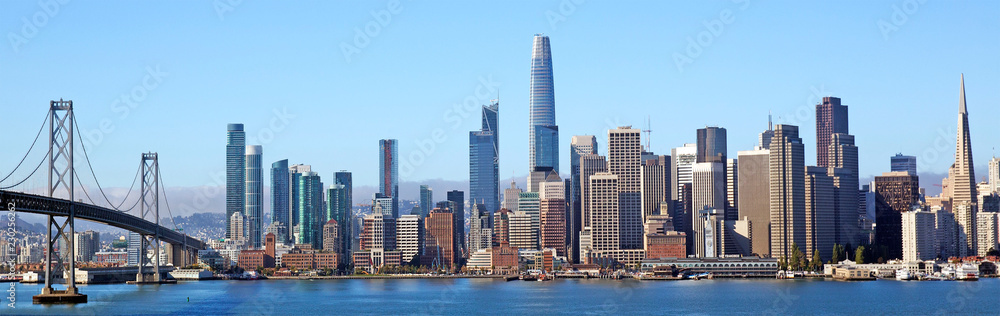 Colourful skyline of San Francisco, California