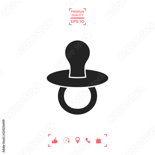 Baby pacifier -  icon