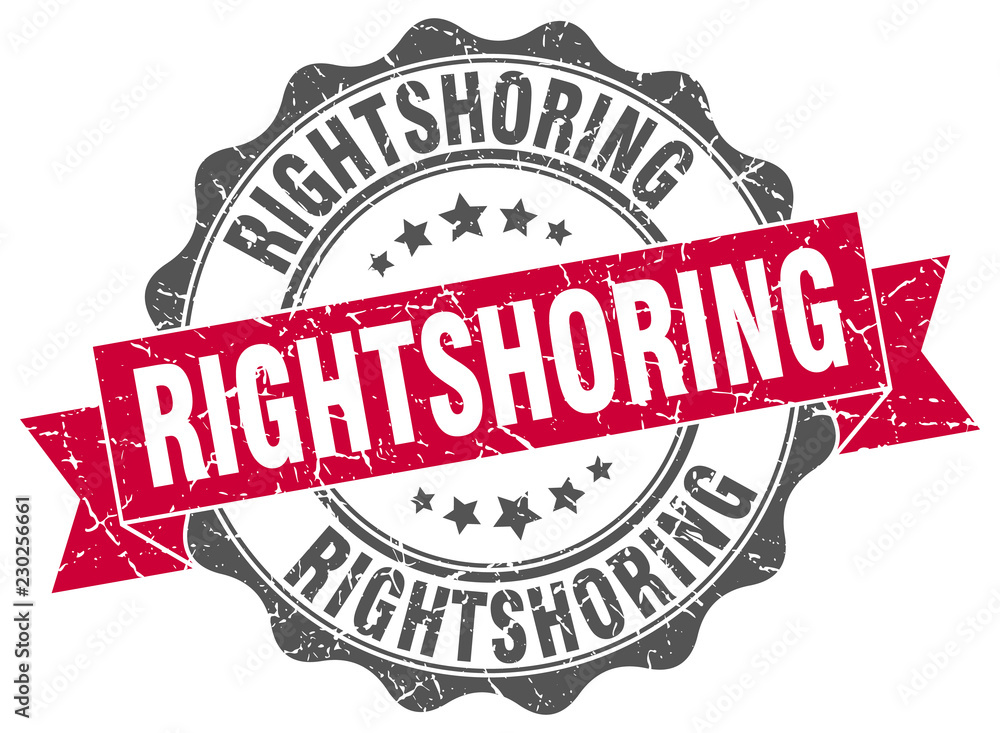 Fototapeta premium rightshoring stamp. sign. seal