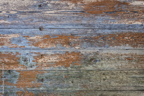 Old wooden wall with knots. Texture and background.