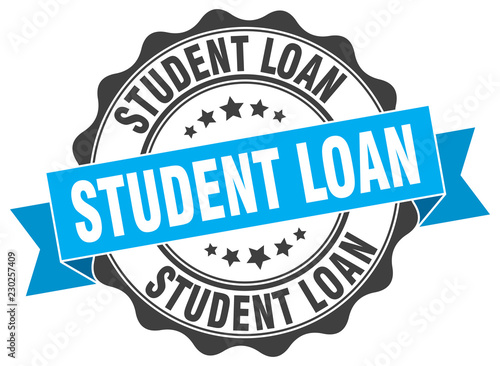 student loan stamp. sign. seal