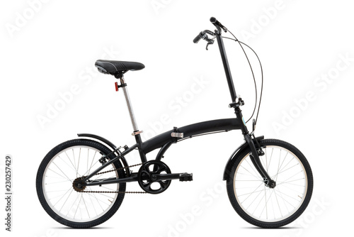 Black folding bicycle
