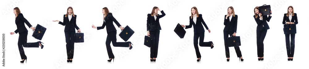 Young businesswoman isolated on white Young businesswoman isolated on white
