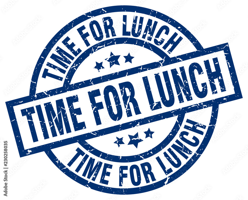 Fototapeta premium time for lunch blue round grunge stamp