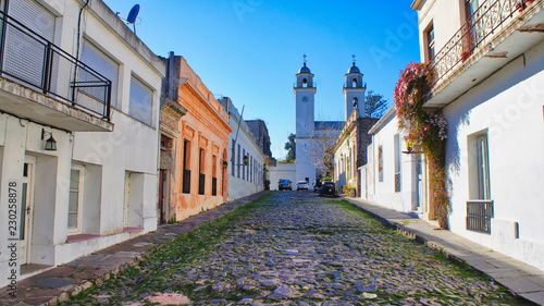Uruguay, Streets of Colonia Del Sacramento in historic center (Barrio Historico) photo