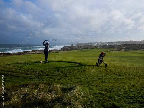 Golfplatz Praia del Rey, Obidos Portugal, einer der TOP 100 Plätze der Europas, Spielbahn 13