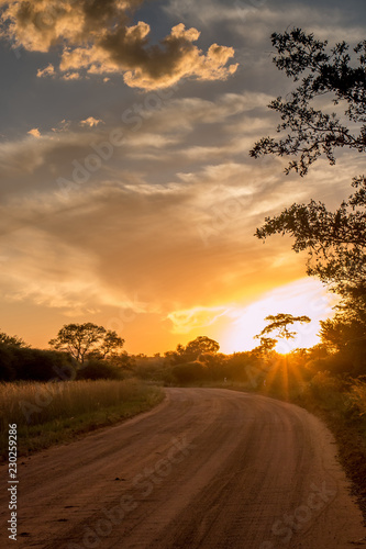 Dramatic sunset landscapes in South Africa