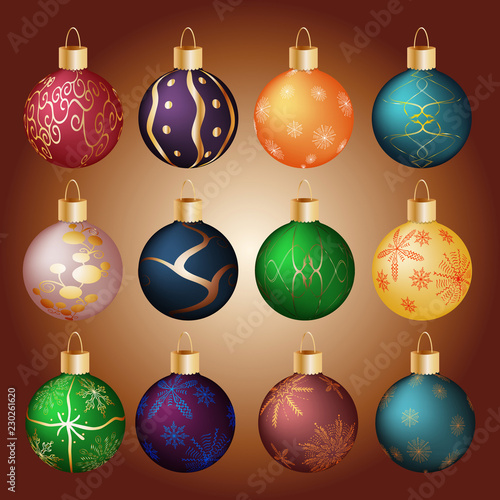 great_6_Christmas and new year set of elements for Christmas tree decoration design