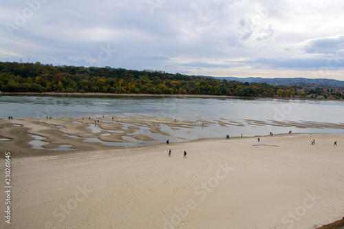 River sandy beach photo