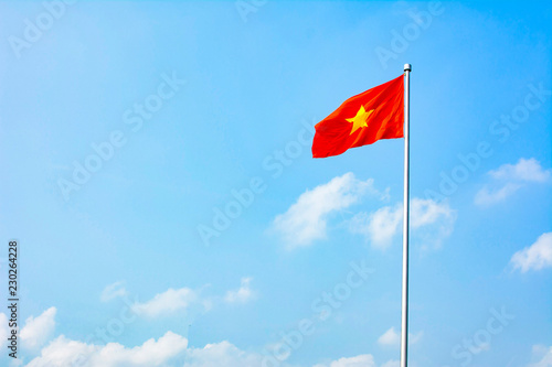 Republic of Vietnam flag winding in the wind