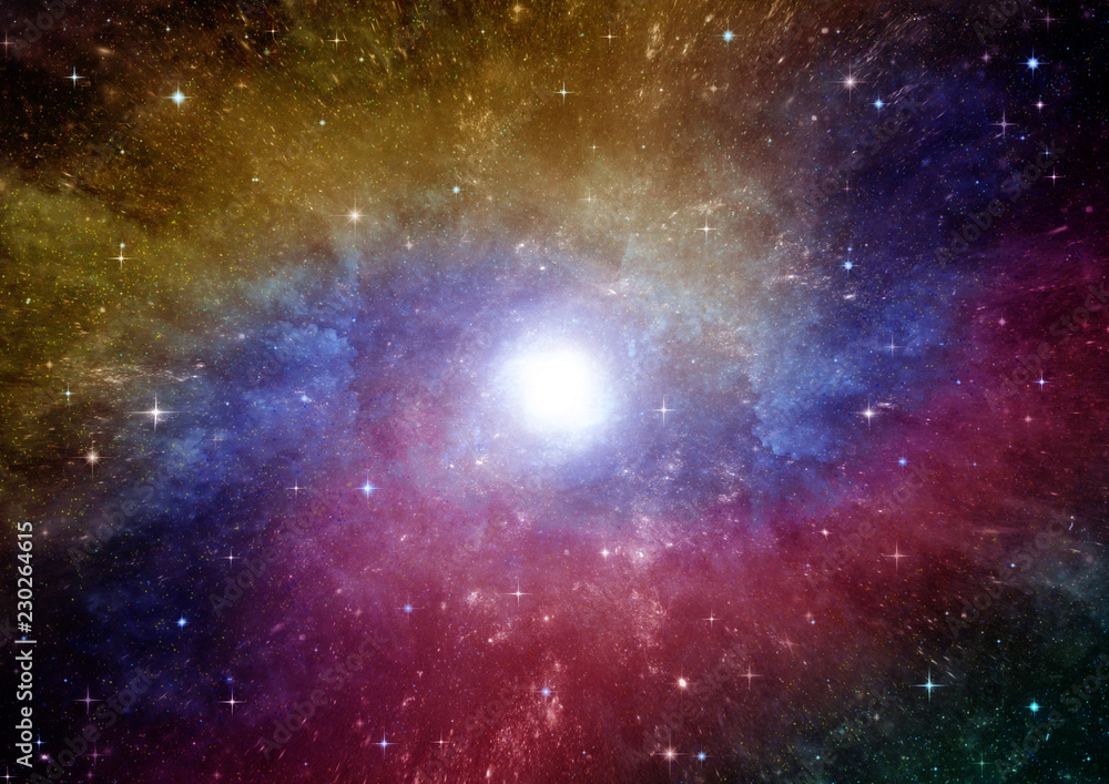 galaxy in a free space galaxy in a free space
