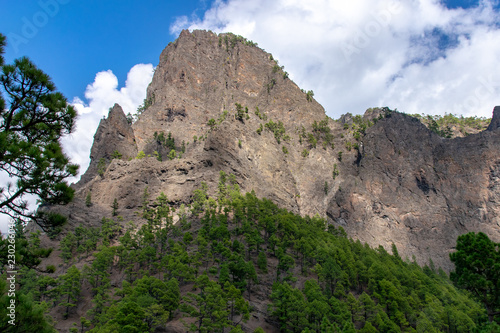 Volcanic Cumbrecita mountains, National Park Caldera de Taburiente La Palma, Canary Islands, Spain