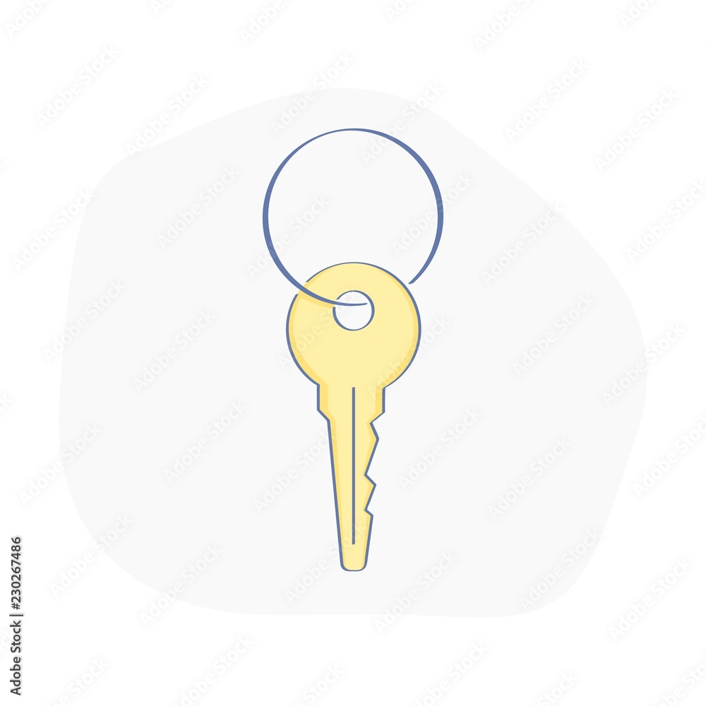 Key with ring, Protection or Secure icon, concept of Privacy, Secret, Lock, Safety, Mystery, Security, the key to the puzzle concept Key with ring, Protection or Secure icon, concept of Privacy, Secret, Lock, Safety, Mystery, Security, the key to the puzzle concept