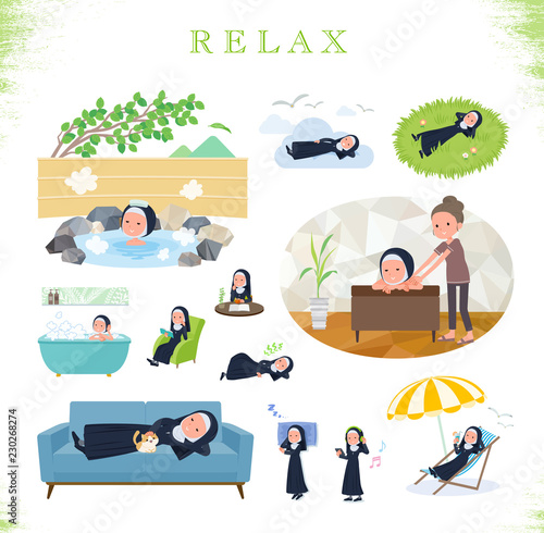 flat type Nun women_relax