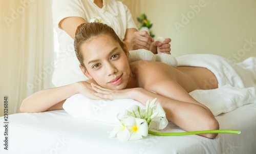 Woman lying  cleaning and relaxing in spa salon  Beauty and Health care concept.