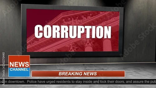 News Broadcast Title Series - Corruption Graphic 