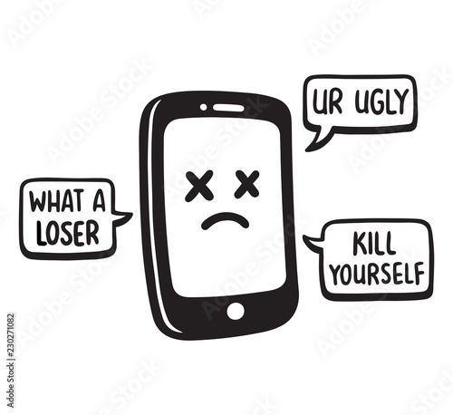 Cyber bullying illustration