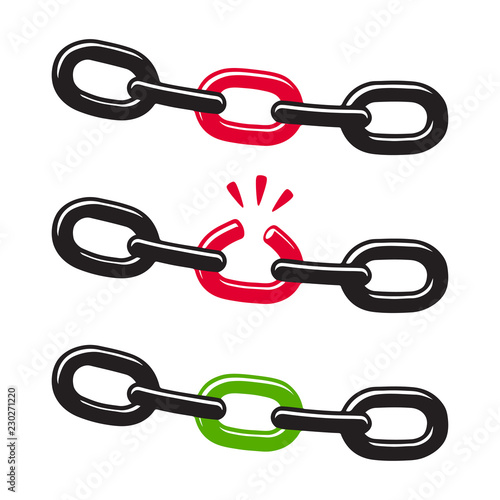 Weak link chain