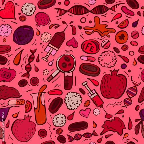 Anemia seamless pattern