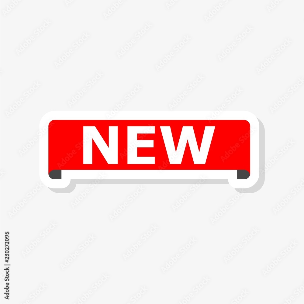 New product corner ribbon banner label sticker New product corner ribbon banner label sticker