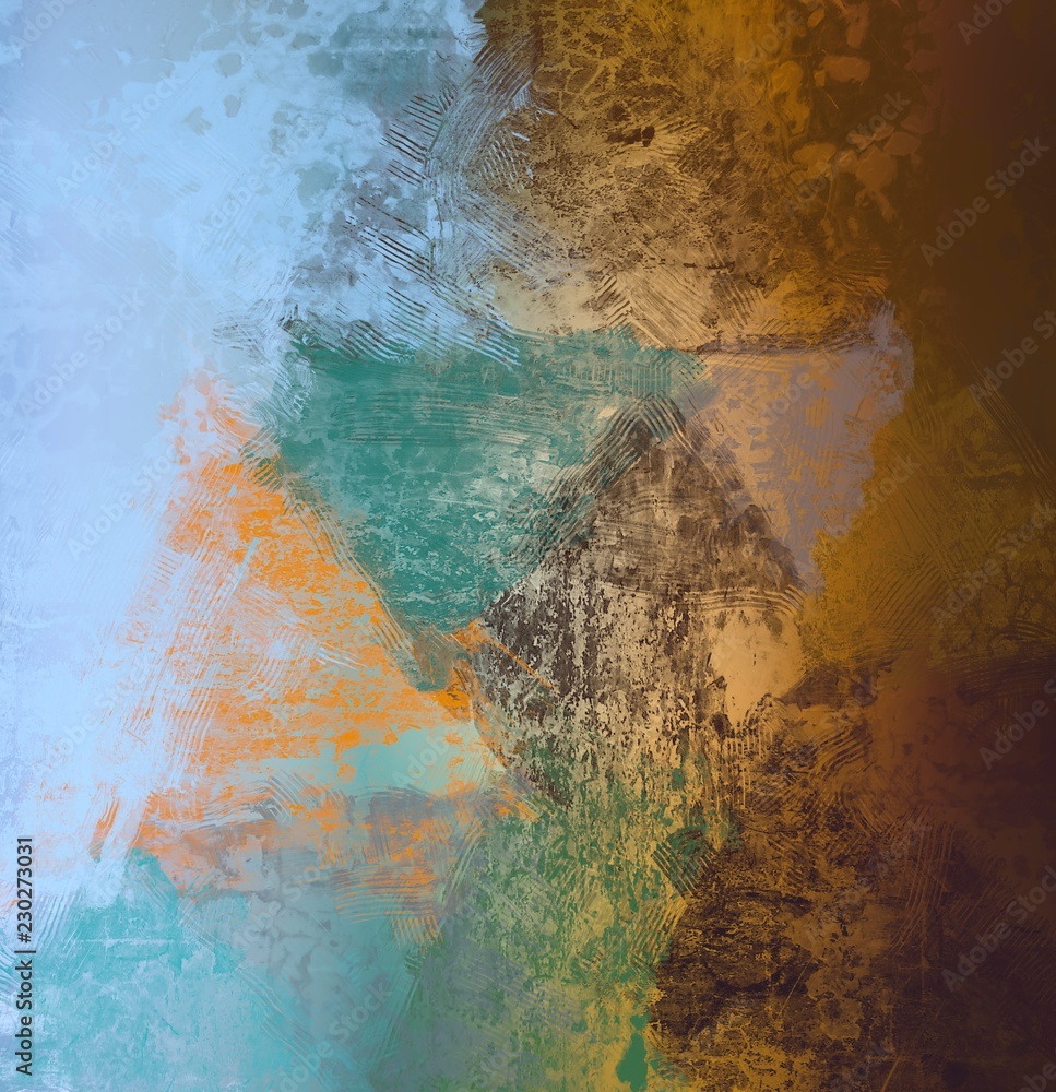Colorful abstract wall painting. Hand made art. Colorful abstract wall painting. Hand made art.