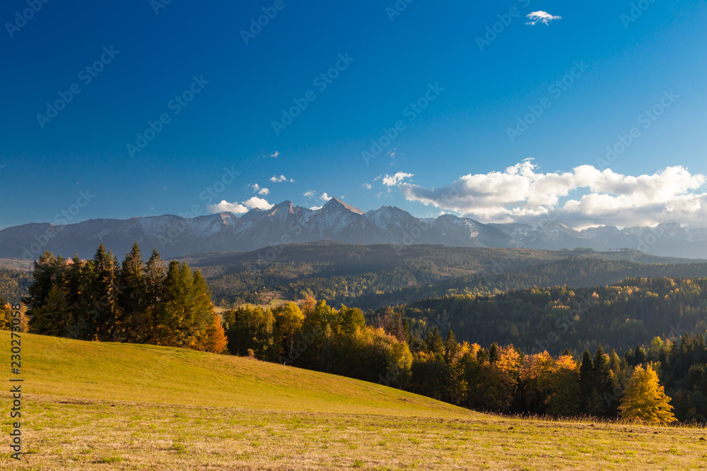 Rural Tatras mountains landscape, Poland
