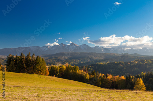 Obraz na płótnie Rural Tatras mountains landscape, Poland w salonie