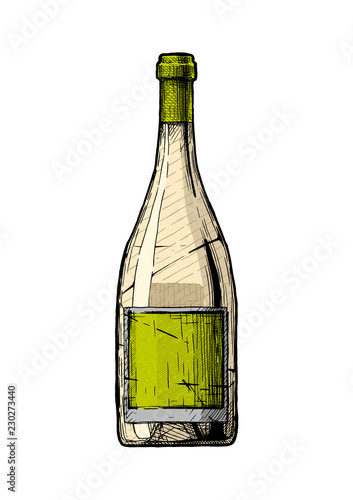 illustration of Wine bottle.