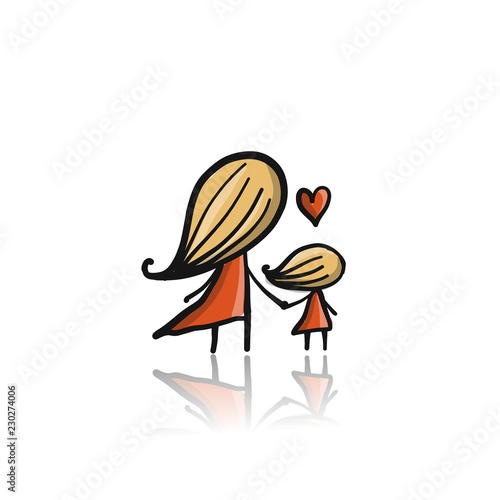 Happy mother's day. Greeting card design