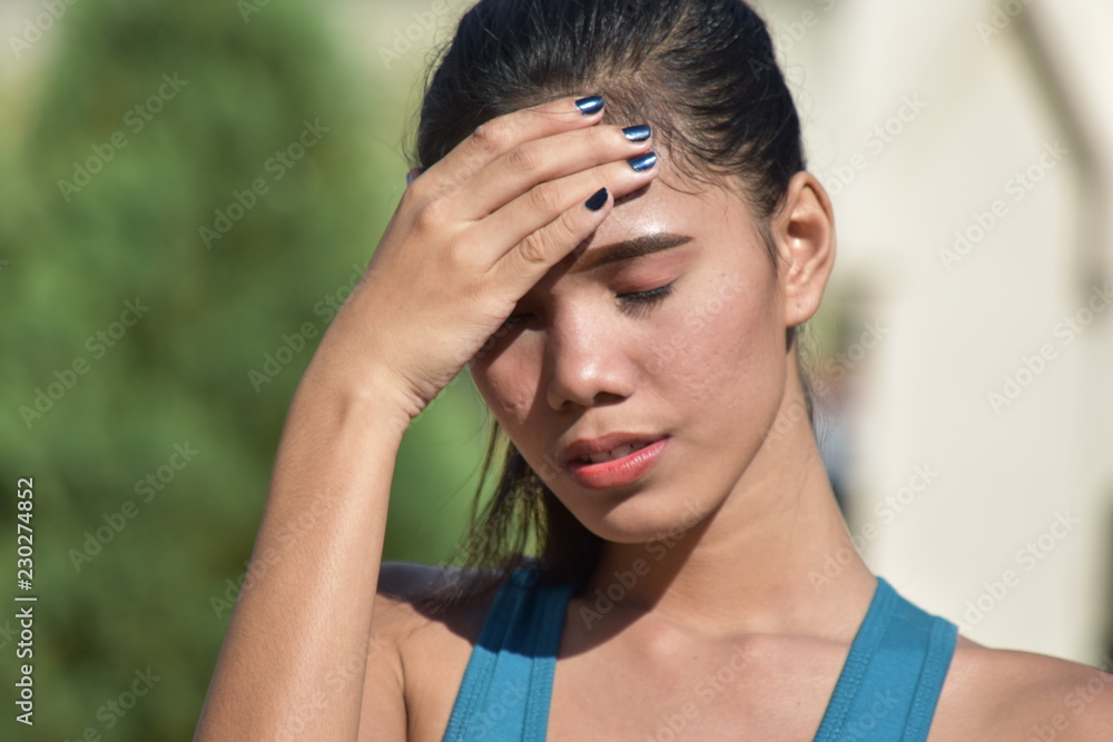 Diverse Female With Headache