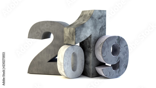 2019 new year stone