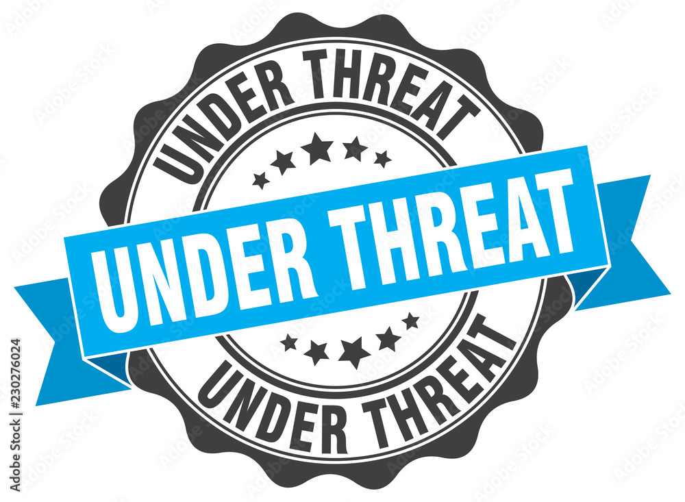 Fototapeta premium under threat stamp. sign. seal