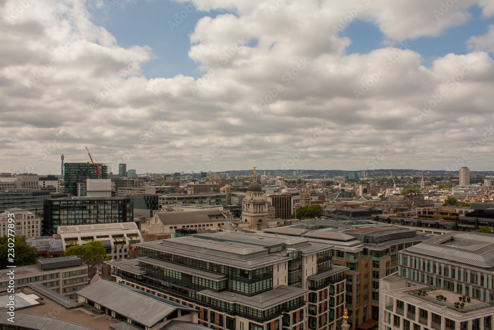 London Skyline with Cloudy Weather