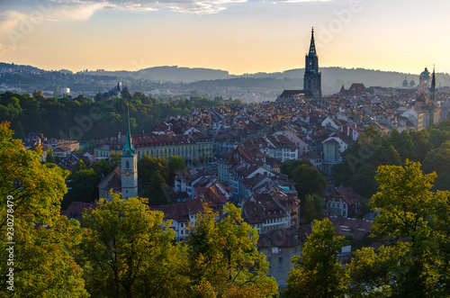 Panoramic view of historic city center Bern, Switzerland