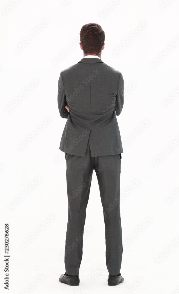 rear view. businessman looking at copy space rear view. businessman looking at copy space