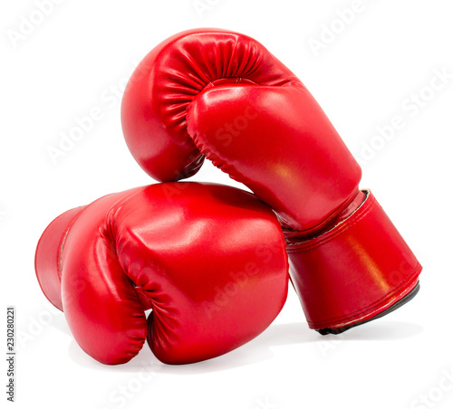 Boxing glove isolated on white background with clipping path © CHALERMCHAI