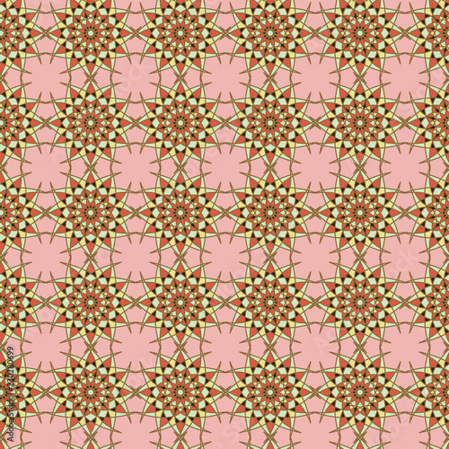 Seamless ornament in muted colors