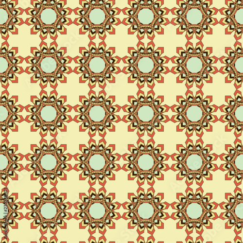 Seamless pattern with decorative shapes